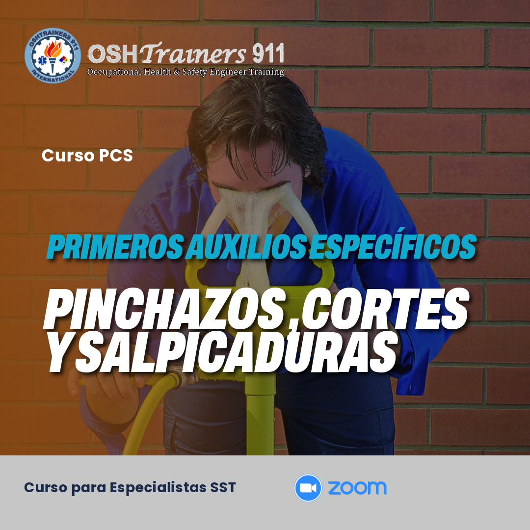 PRIMEROS AUXILIOS ESPECÍFICOS: Pinchazos Cortes Salpicaduras 