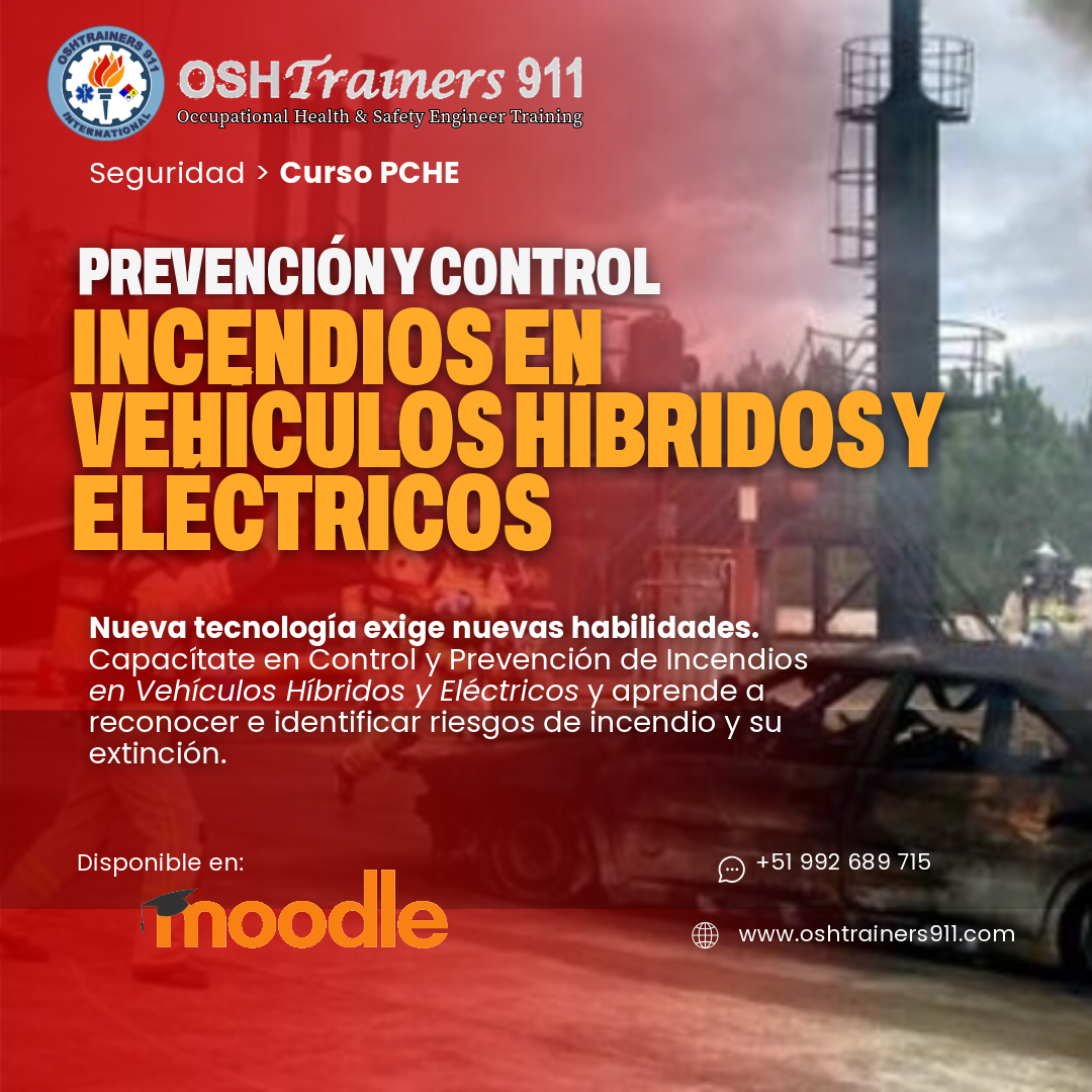 Curso : Control  y Prevención de Incendios en Vehículos Hibridos y Eléctricos